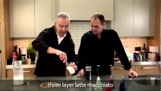 aerolatte  milk frother makes three layer caffè latte macchiato [upl. by Balfour]