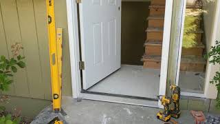 Jeld Wen Front Door Installation  Really crappy products and craftsmanship PART 1 [upl. by Oniskey404]