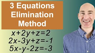 Solving Systems of 3 Equations Elimination [upl. by Bina47]