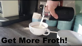 How to Get More Froth from Your Nespresso Coffee Aeroccino  Nespresso tips and help [upl. by Neenwahs532]