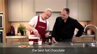 How to make a hot chocolate using an aerolatte milk frother [upl. by Ahsitan]