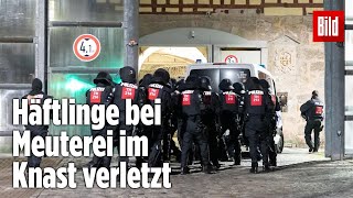 Gefängnismeuterei Polizei stürmt Knast in Thüringen  JVA Untermaßfeld [upl. by Wons]